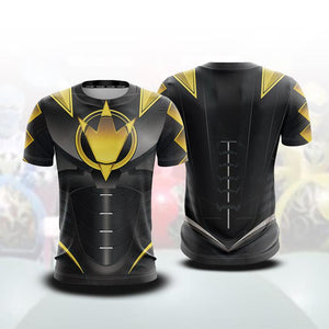 Power Rangers Dino Thunder Cosplay Unisex 3D T-shirt Black Ranger S 