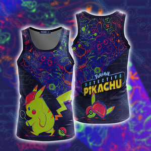 Detective Pikachu Unisex 3D T-shirt Tank Top S 