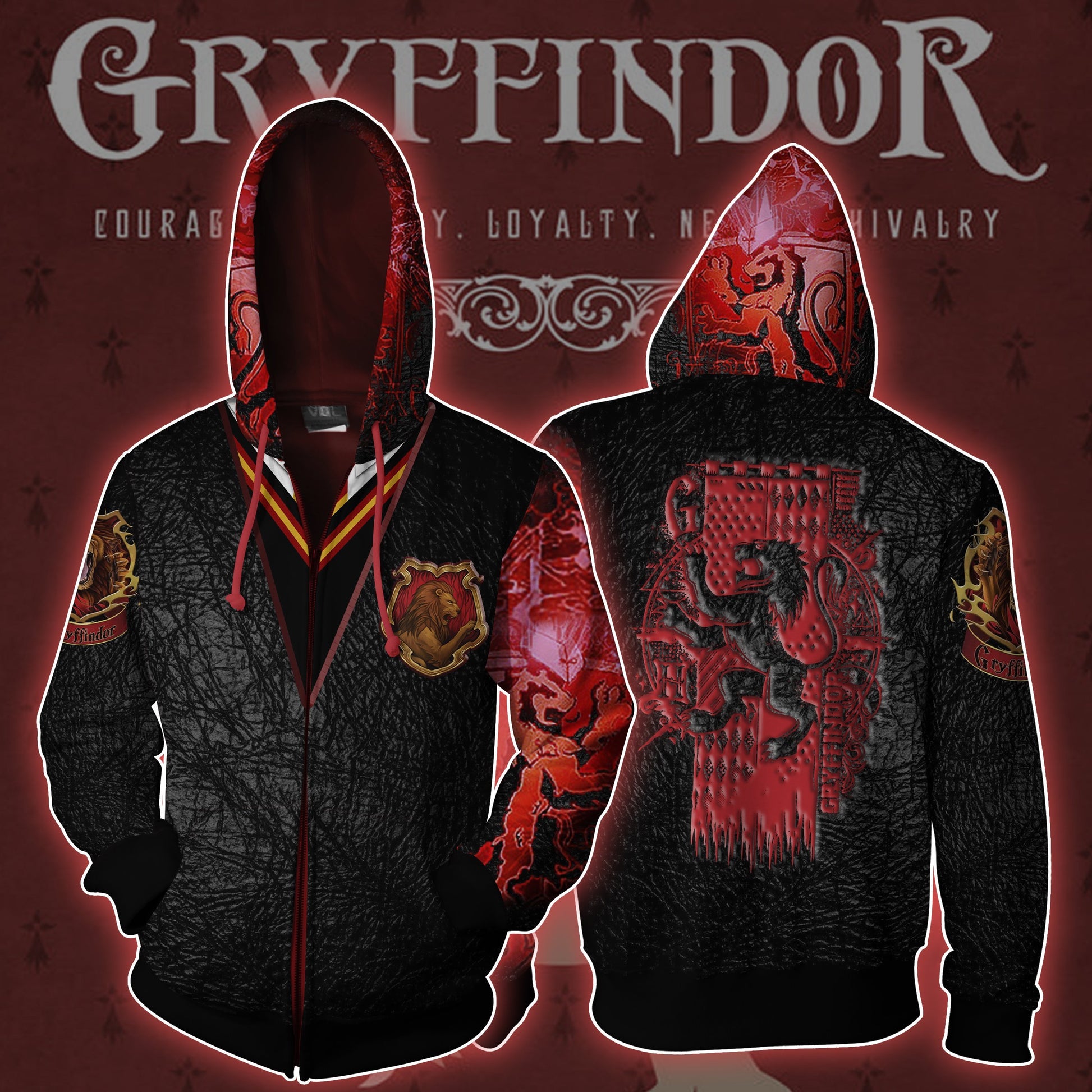 Slytherin House (Harry Potter) Zip Up Hoodie   