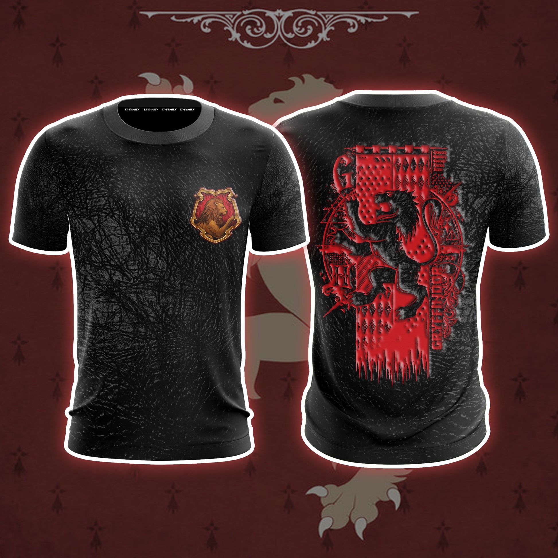 The Gryffindor Lion Harry Potter 3D T-shirt T-shirt S 