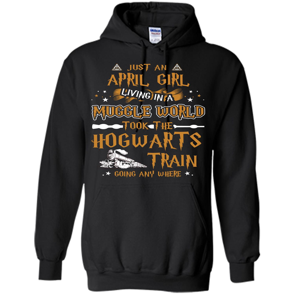 Harry Potter T-shirt Just An April Girl Living In A Muggle World Black S 