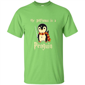 Penguin T-Shirt My Patronus Is A Penguin Hot 2017 T-Shirt Lime S 