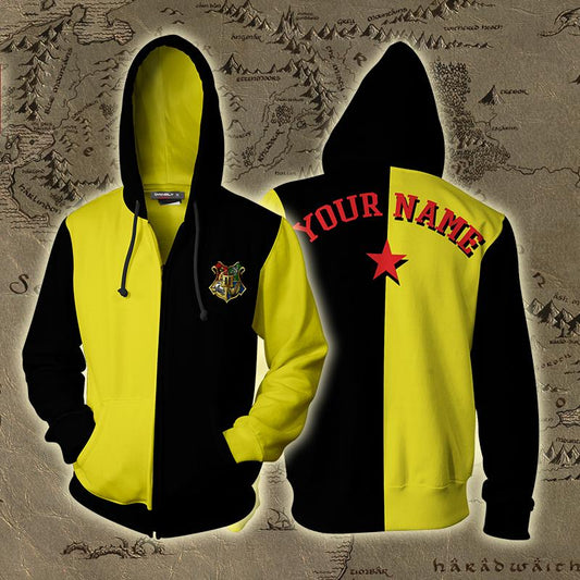 Triwizard Tournament Harry Potter Diggory (Customized Name) Zip Up Hoodie S  