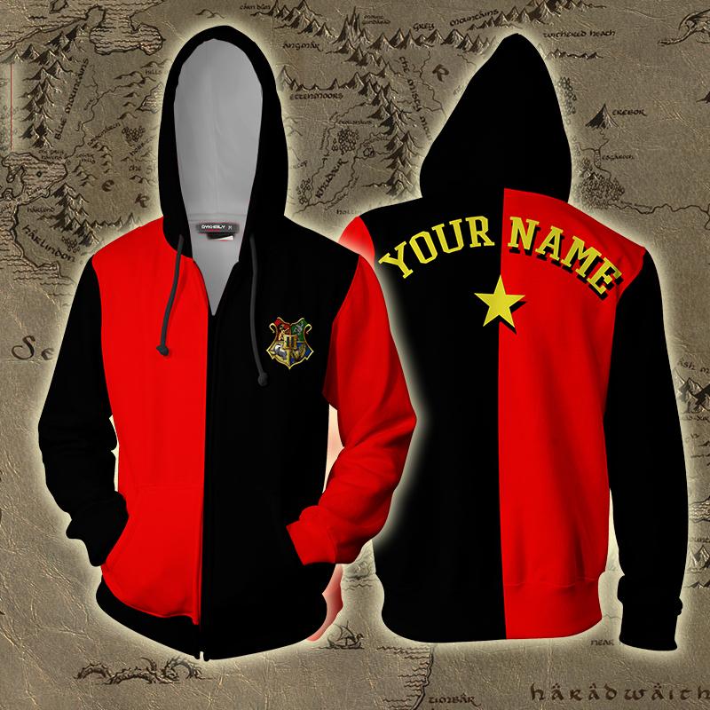 Triwizard Tournament Harry Potter (Customized Name) Zip Up Hoodie   