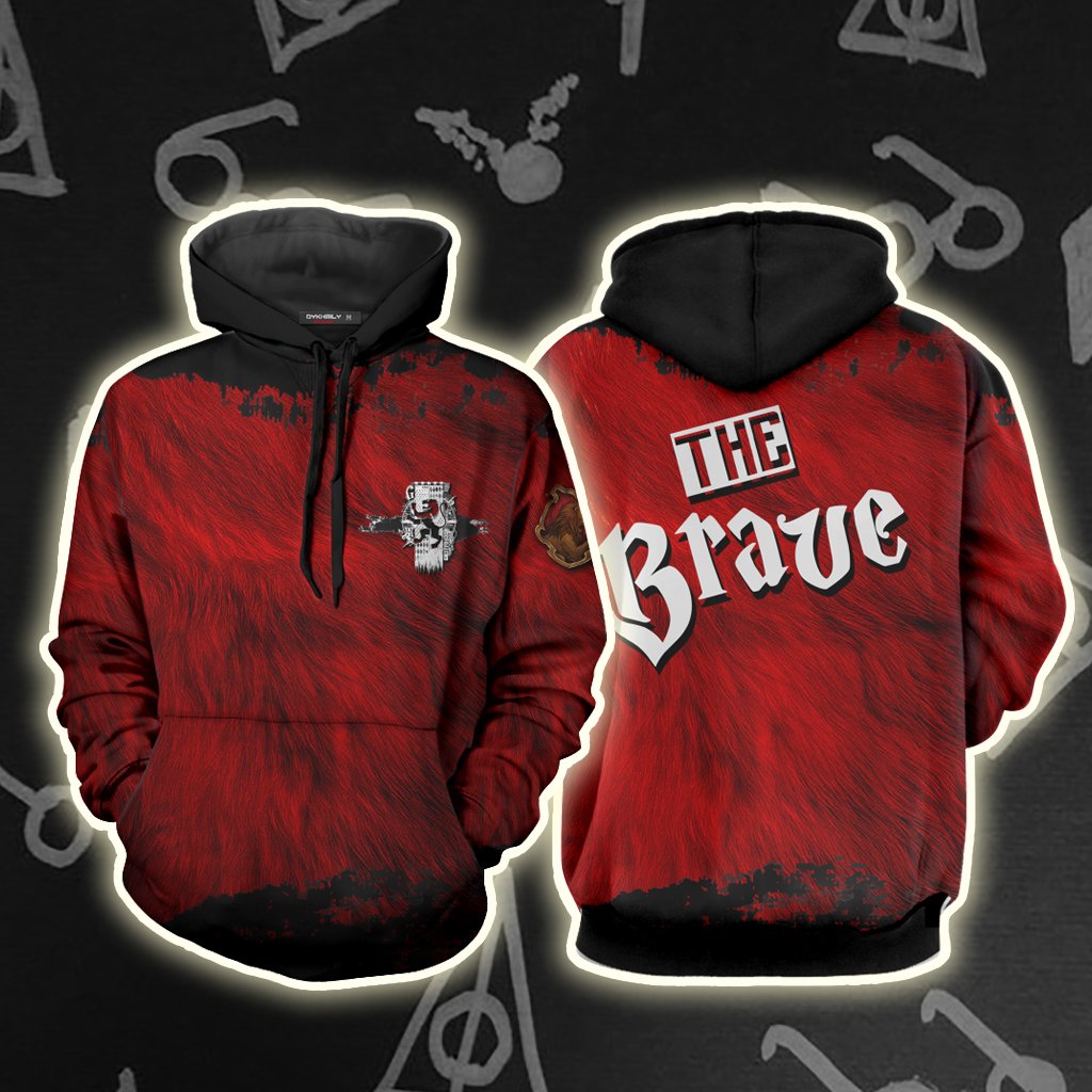 The Brave Gryffindor Harry Potter Unisex 3D T-shirt Hoodie S 