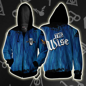 The Wise Ravenclaw Harry Potter Unisex 3D T-shirt Zip Hoodie S 