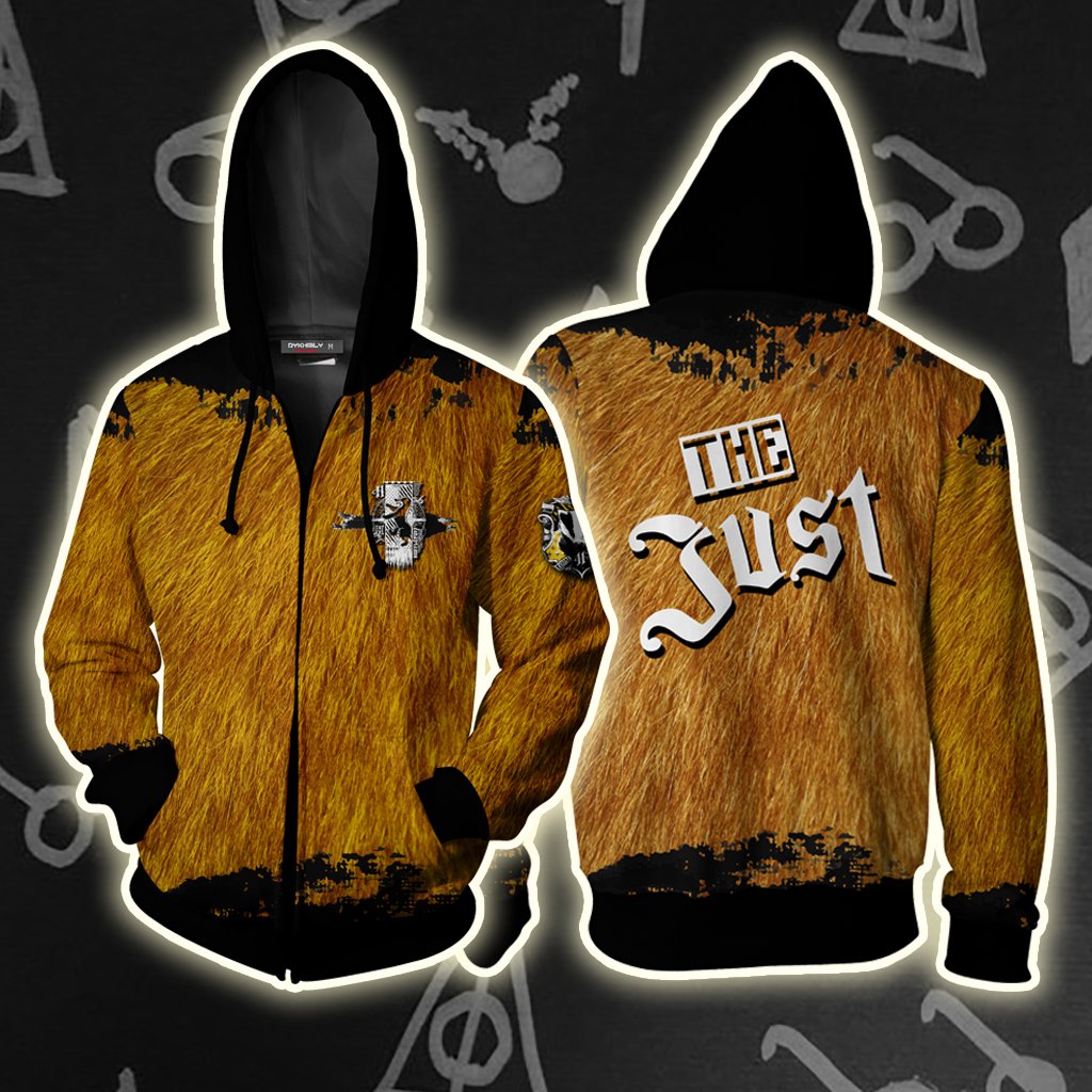 The Just Hufflepuff Harry Potter Unisex 3D T-shirt Zip Hoodie S 