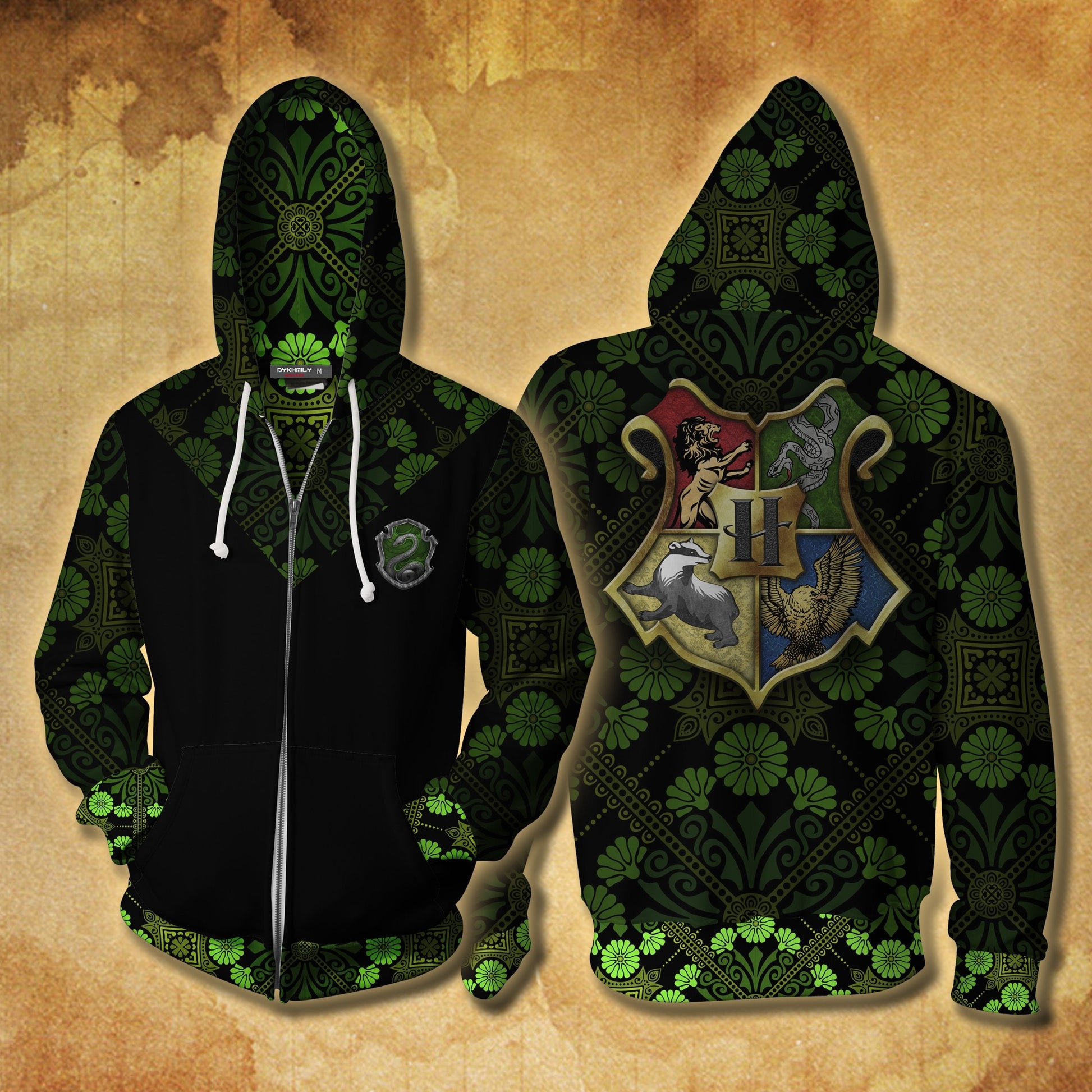 Slytherin House Harry Potter New Collection Unisex 3D T-shirt Zip Hoodie S 