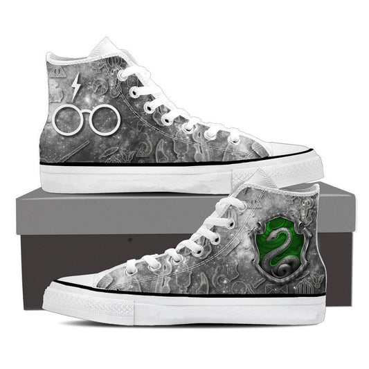 The Slytherin Snake Harry Potter High Top Shoes SIZE 29