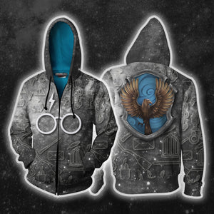 Ravenclaw Logo Harry Potter New Collection Unisex 3D T-shirt Zip Hoodie S 