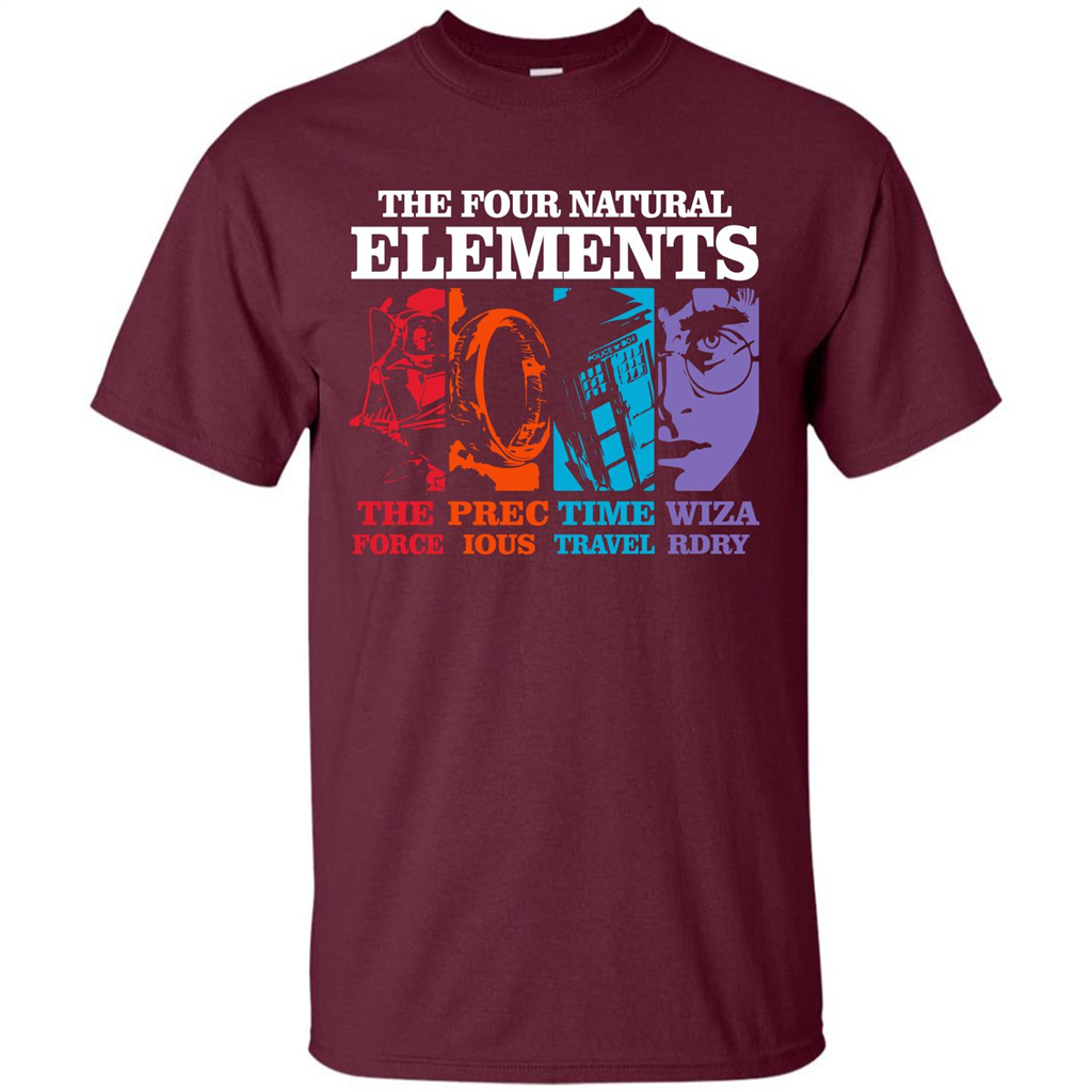 Movie T-shirt The Four Natural Elements T-shirt Maroon S 