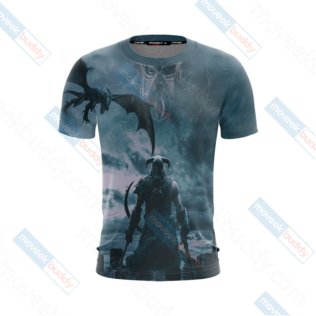 The Elder Scrolls V: Skyrim-Dovahkiin Unisex 3D T-shirt   