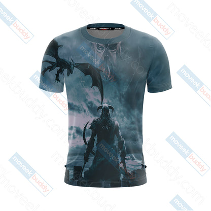 The Elder Scrolls V: Skyrim-Dovahkiin Unisex 3D T-shirt   