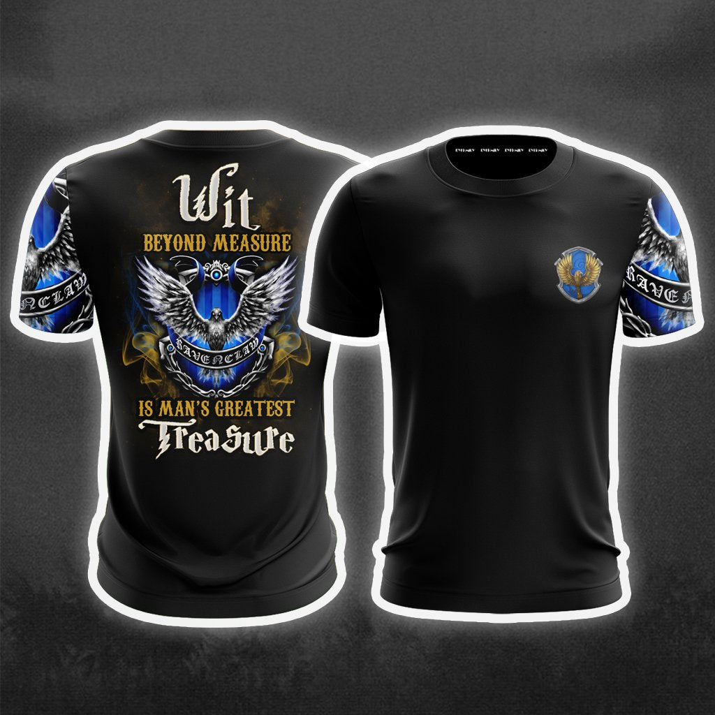 Wit Beyond Measure Is Man's Greatest Treasure Ravenclaw Harry Potter Unisex 3D T-shirt   