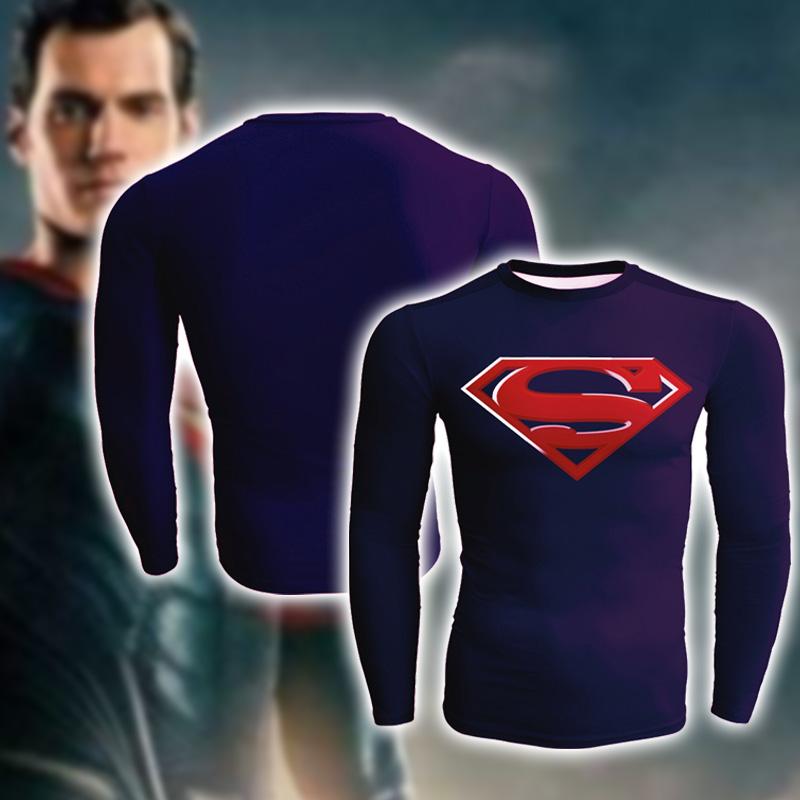 Superman Dean Cain Cosplay Long Sleeve Compression T-shirt US/EU XXS  