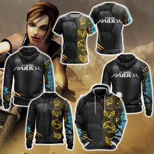 Tomb Raider Legend - Column symbols Unisex 3D T-shirt   