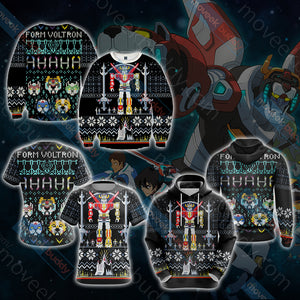 Voltron Knitting Style Unisex 3D Sweater   
