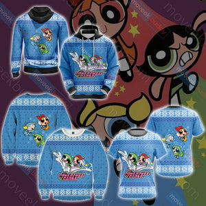 The Powerpuff Girls Christmas Style Unisex 3D Sweater   