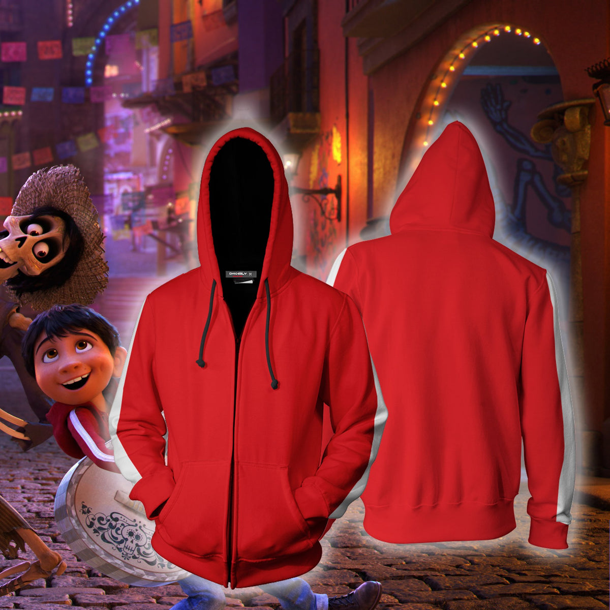 Coco Miguel Rivera Cosplay Zip Up Hoodie Jacket MoveekBuddyShop
