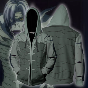 Death Note Shinigami Cosplay Zip Up Hoodie Jacket XS  