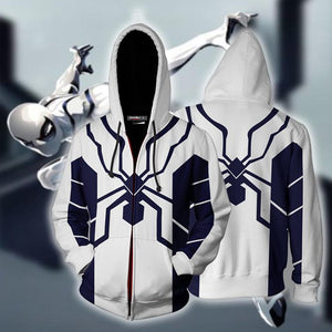 Future Foundation Spider-Man Cosplay Zip Up Hoodie Jacket XS  