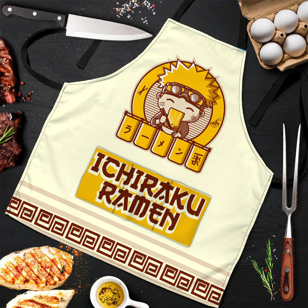 Naruto Ichiraku Ramen Shop 3D Apron All Over Print Apron  