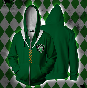 The Slytherin Quidditch Team Harry Potter Zip Up Hoodie XXS  