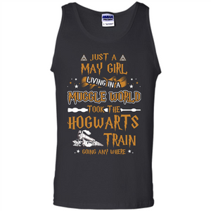 Harry Potter T-shirt Just A May Girl Living In A Muggle World Black S 