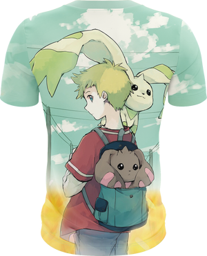 Digimon Terriermon And Lopmon Unisex 3D T-shirt   