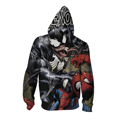 Venom 3D Zip Up Hoodie   