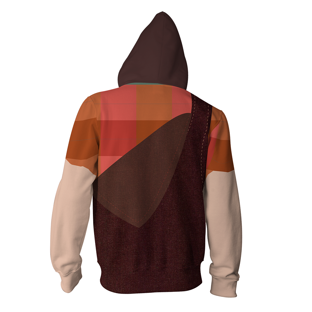 Ralph Cosplay Wreck It Ralph Zip Up Hoodie Jacket   