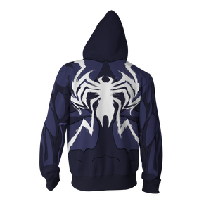 Venom Marvel Cosplay Zip Up Hoodie Jacket   