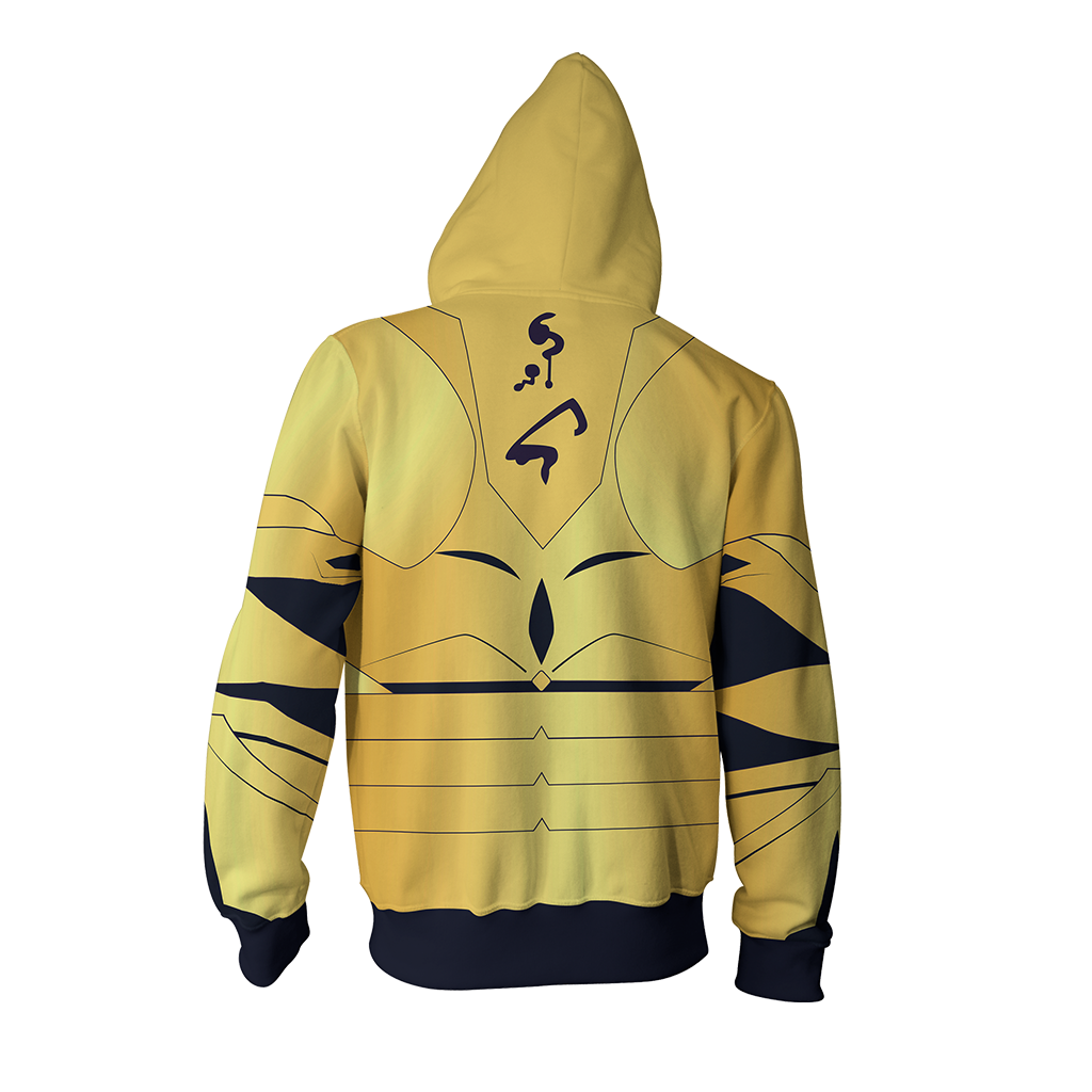 Fate/ Stay Night Gilgamesh Cosplay Zip Up Hoodie Jacket   