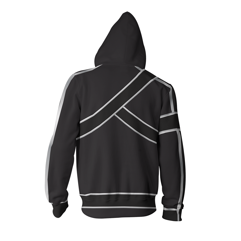 Sword Art Online Kirito Cosplay Zip Up Hoodie Jacket   