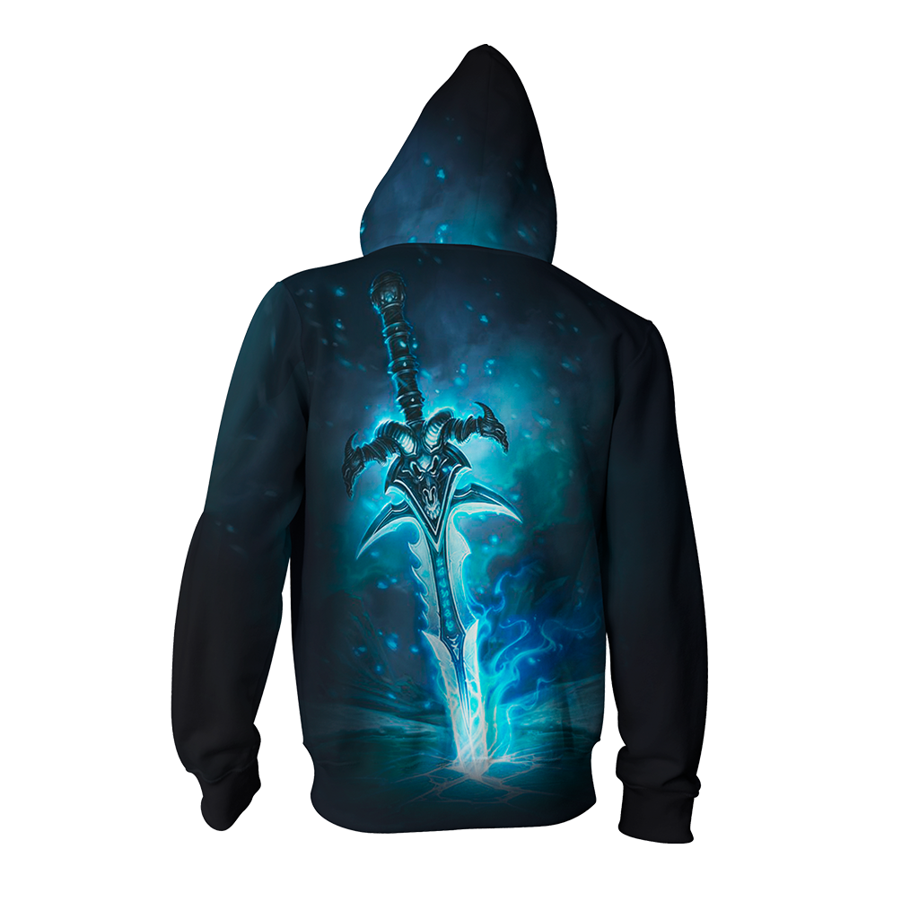 Lich King World Of Warcraft Zip Up Hoodie Jacket   