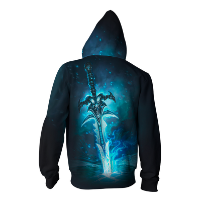 Lich King World Of Warcraft Zip Up Hoodie Jacket   