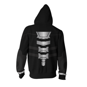 Overwatch Reaper Cosplay Zip Up Hoodie Jacket   
