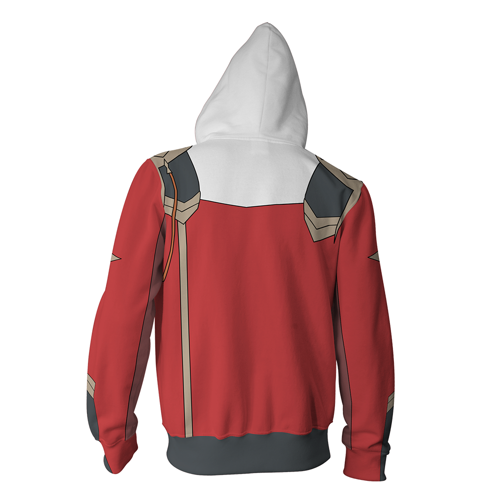 Darling In The FranXX Zero Two Cosplay Zip Up Hoodie Jacket   