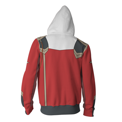 Darling In The FranXX Zero Two Cosplay Zip Up Hoodie Jacket   