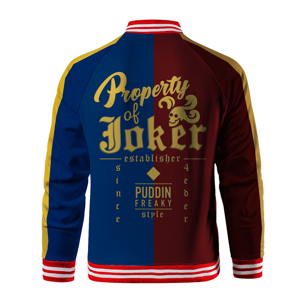 Harley Quinn Cosplay Baseball Jacket   