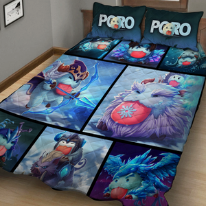 League Of Legends Poro Complication 3D Quilt Bed Set Quilt Set Twin (150x180CM) 