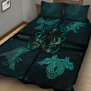 Assassin's Creed Valhalla 3D Quilt Bed Set Quilt Set Twin (150x180CM) 