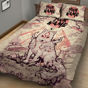 Okami-Customized 3D Quilt Bed Set Quilt Set Twin (150x180CM) 