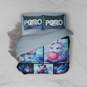 League Of Legends Poro Complication 3D Bed Set Twin (3PCS)  