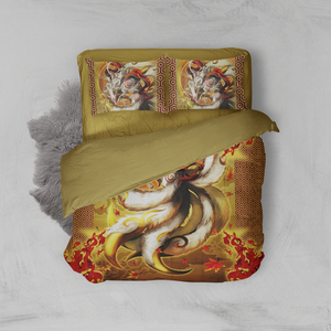 Nine Tail Okami Fox 3D Bed Set Twin (3PCS)  