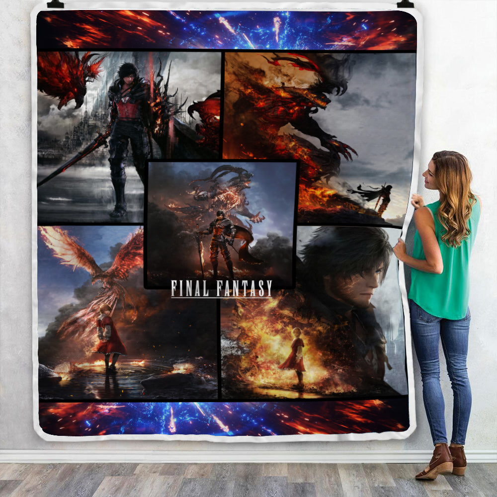 Final Fantasy XVI Video Game Throw Blanket 130cm x 150cm  