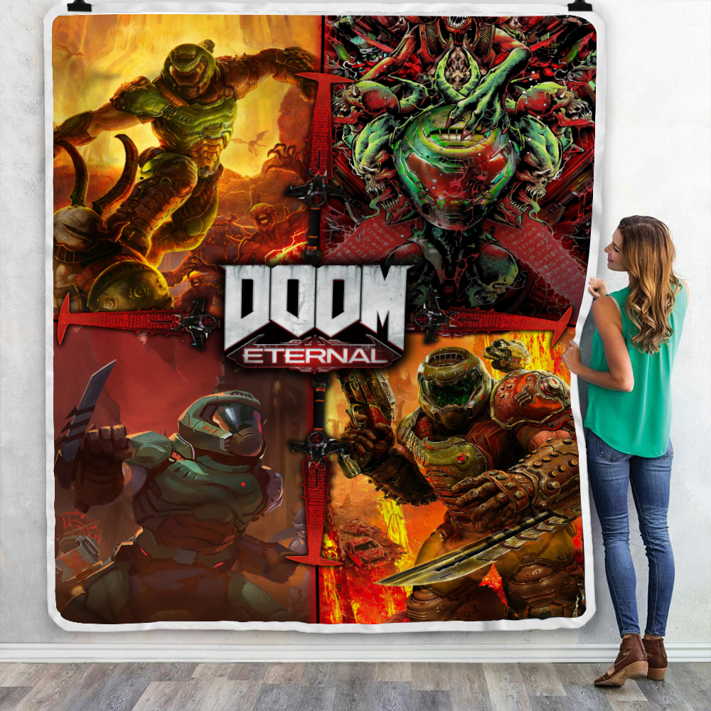 Doom Video Game Throw Blanket 130cm x 150cm  