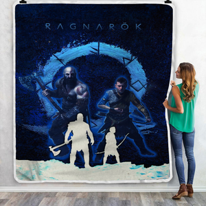 God of War Ragnarok Video Game Throw Blanket   