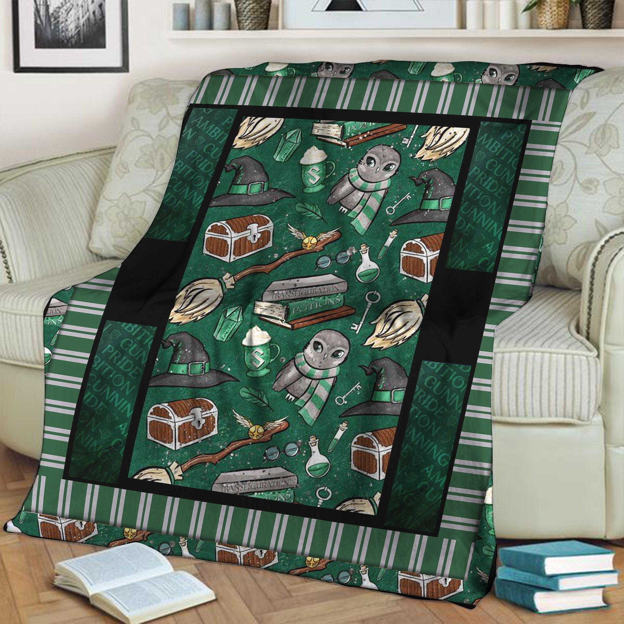 Harry Potter Slytherin 3D Throw Blanket 130cm x 150cm  