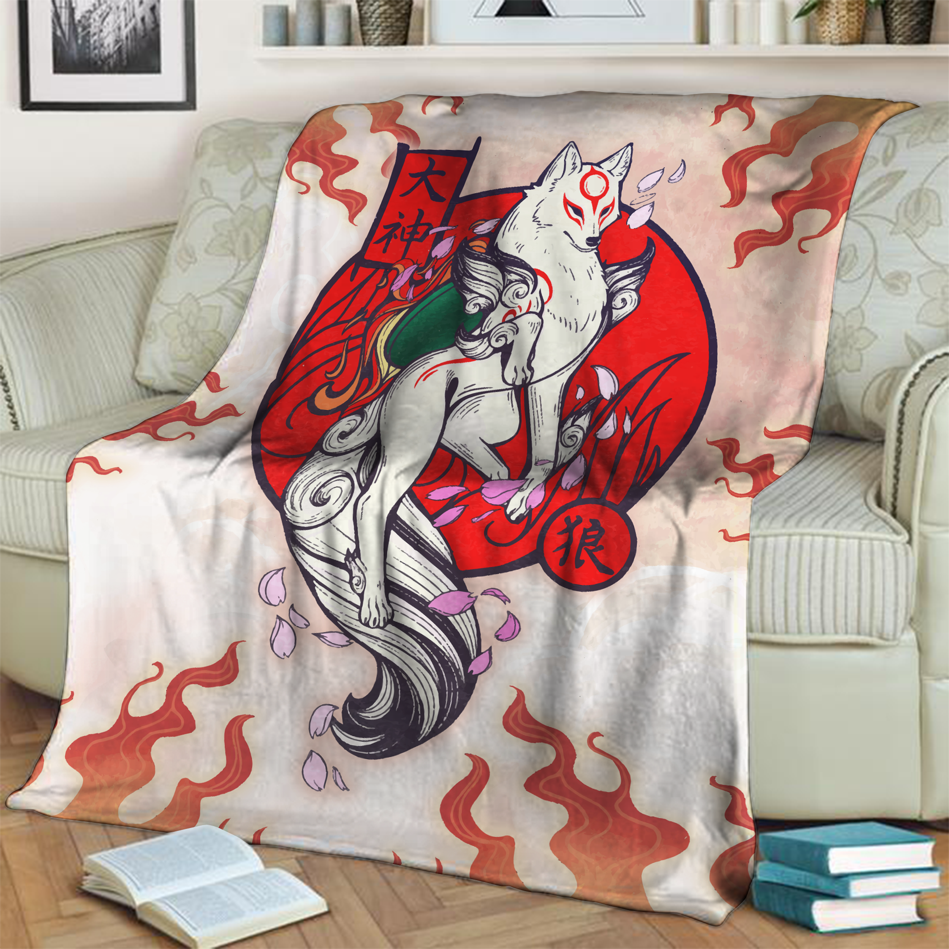 Okami Fox 3D Throw Blanket 130cm x 150cm  